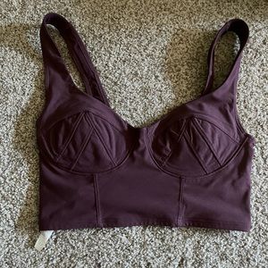 XS Fabletics Plum Light Support Sports Bra